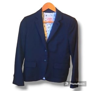 Brooks Brothers Red Fleece Navy Wool Blazer